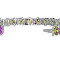 Oval and Round Tennis Bracelet