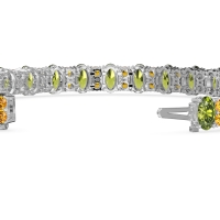 Oval and Round Tennis Bracelet