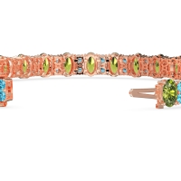 Oval and Round Tennis Bracelet