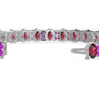 Oval and Round Tennis Bracelet