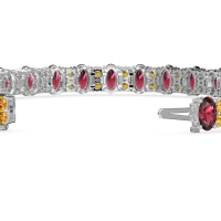 Oval and Round Tennis Bracelet