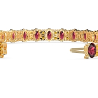 Oval and Round Tennis Bracelet