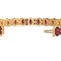 Oval and Round Tennis Bracelet