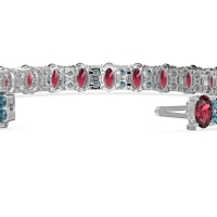 Oval and Round Tennis Bracelet