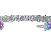 Oval and Round Tennis Bracelet