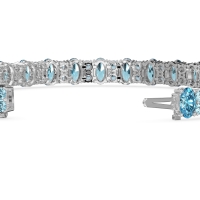 Oval and Round Tennis Bracelet