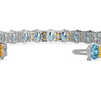 Oval and Round Tennis Bracelet