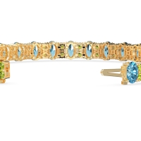 Oval and Round Tennis Bracelet