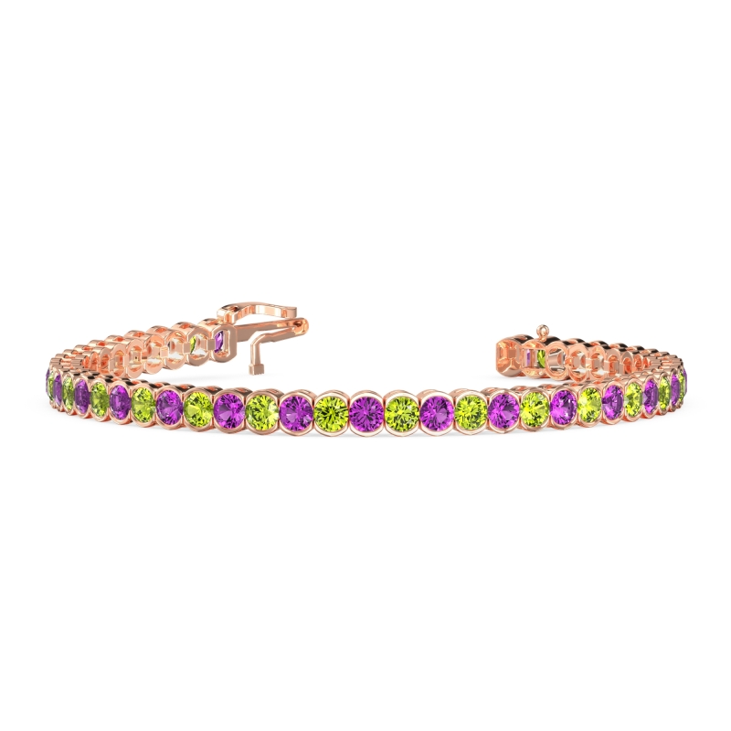 Half Bezel Tennis Bracelet