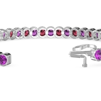 Half Bezel Tennis Bracelet