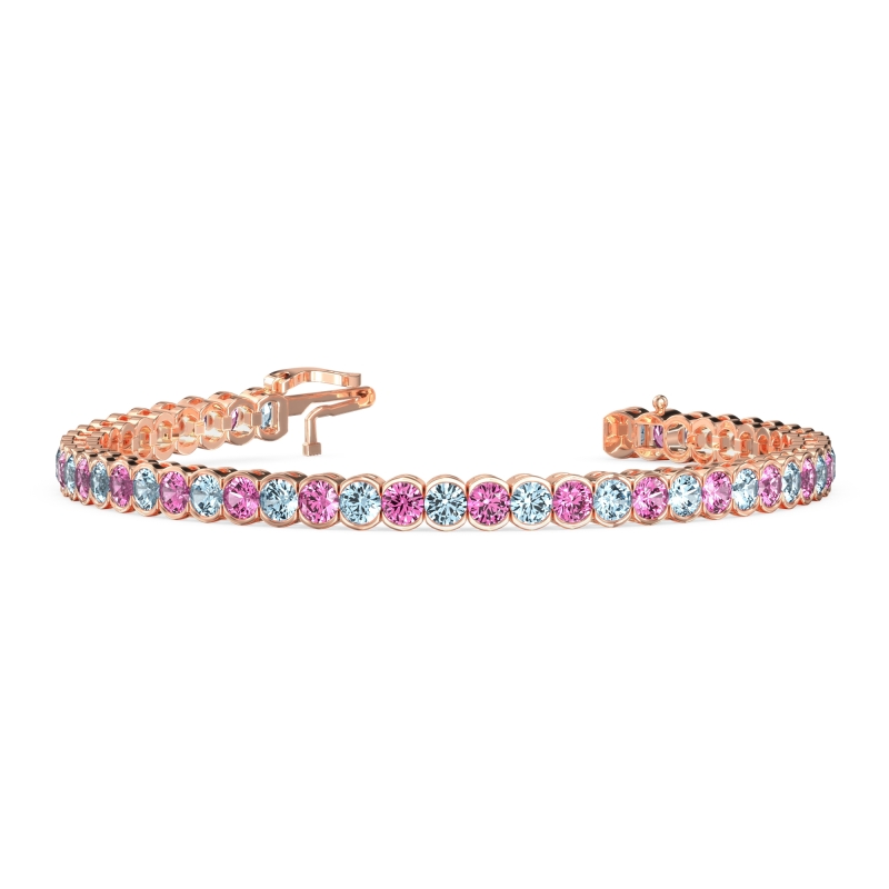 Half Bezel Tennis Bracelet