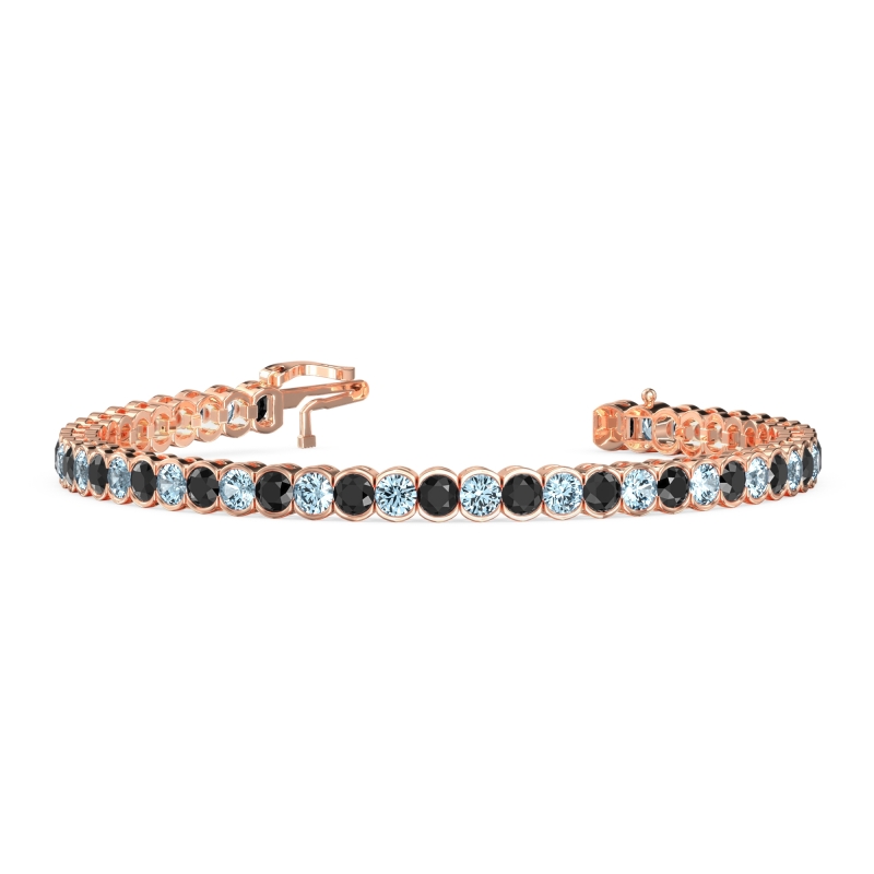 Half Bezel Tennis Bracelet