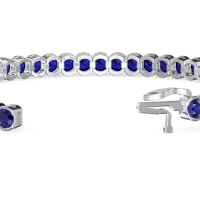 Half Bezel Tennis Bracelet