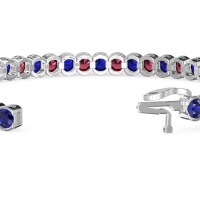 Half Bezel Tennis Bracelet