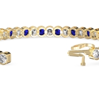 Half Bezel Tennis Bracelet
