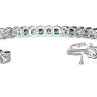 Half Bezel Tennis Bracelet