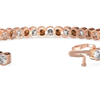 Half Bezel Tennis Bracelet