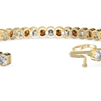 Half Bezel Tennis Bracelet