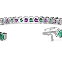 Half Bezel Tennis Bracelet