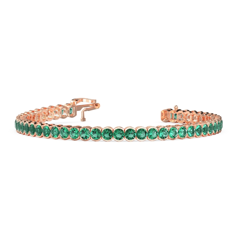Half Bezel Tennis Bracelet