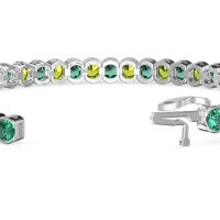 Half Bezel Tennis Bracelet