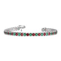 Half Bezel Tennis Bracelet