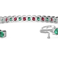 Half Bezel Tennis Bracelet
