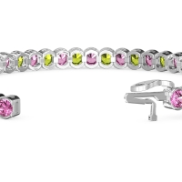Half Bezel Tennis Bracelet