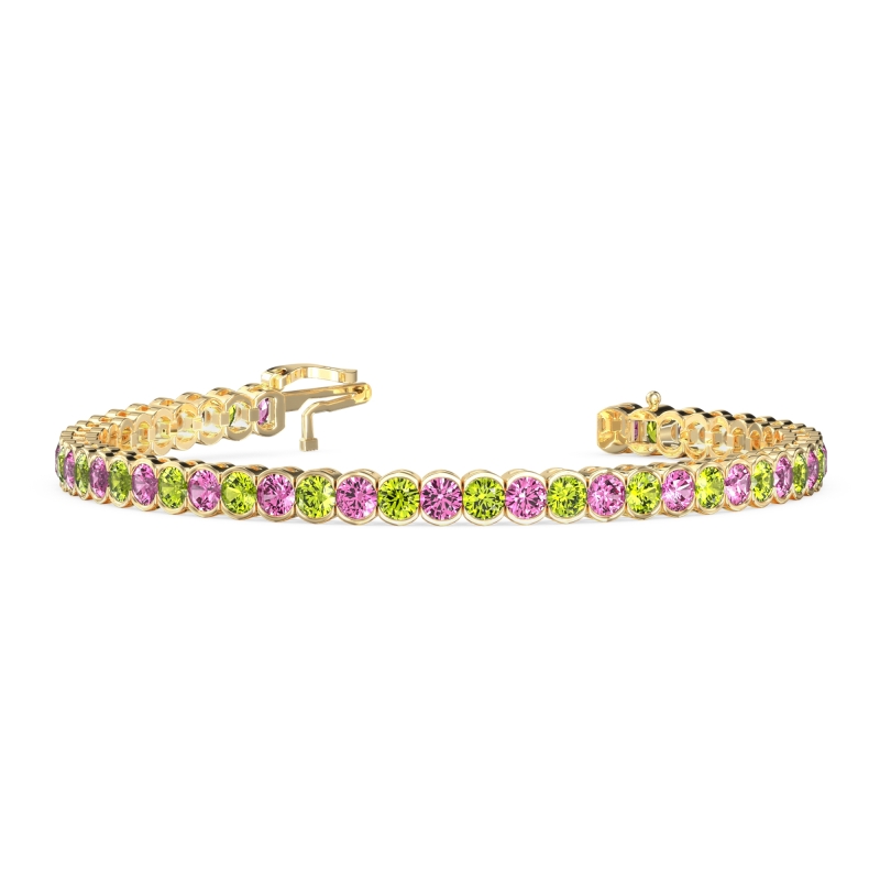 Half Bezel Tennis Bracelet