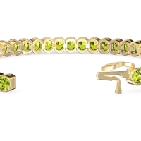 Half Bezel Tennis Bracelet