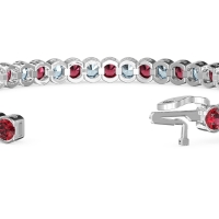 Half Bezel Tennis Bracelet