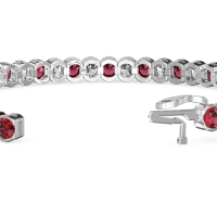 Half Bezel Tennis Bracelet