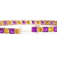 Princess and Round Tennis Bracelet