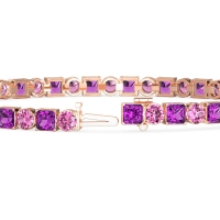 Princess and Round Tennis Bracelet