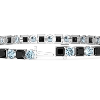 Princess and Round Tennis Bracelet