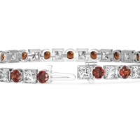 Princess and Round Tennis Bracelet