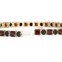Princess and Round Tennis Bracelet
