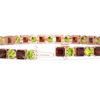 Princess and Round Tennis Bracelet