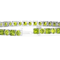 Princess and Round Tennis Bracelet