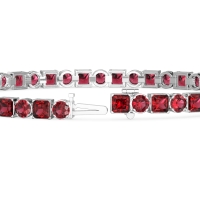 Princess and Round Tennis Bracelet