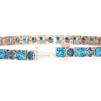 Princess and Round Tennis Bracelet