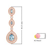 Dangling Halo Pear & Marquise Earrings