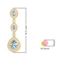 Dangling Halo Pear & Marquise Earrings