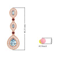 Dangling Halo Pear & Marquise Earrings