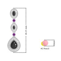 Dangling Halo Pear & Marquise Earrings