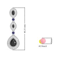 Dangling Halo Pear & Marquise Earrings