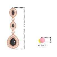 Dangling Halo Pear & Marquise Earrings