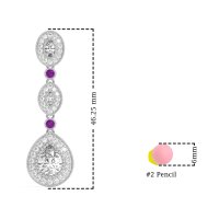 Dangling Halo Pear & Marquise Earrings