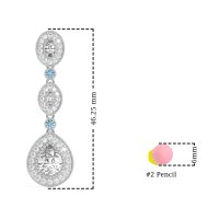 Dangling Halo Pear & Marquise Earrings