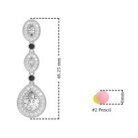 Dangling Halo Pear & Marquise Earrings